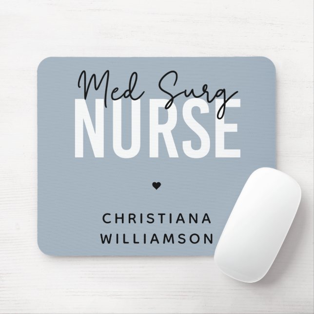 Custom Med Surg Nurse | Medical-Surgical Nurse Mouse Pad (With Mouse)