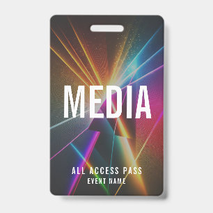 Custom Media Event Staff All Access Pass QR Code Badge