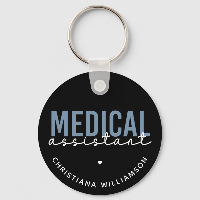 Custom Medical Assistant MA | Clinical Assistant Keychain (Front)