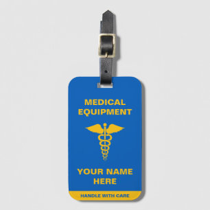 Custom Medical Handle with care Luggage Tag