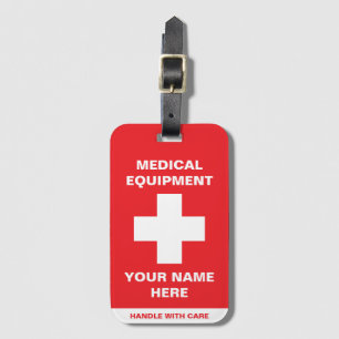 Custom Medical Handle with care Luggage Tag