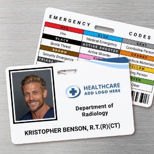 Custom Medical Hospital Employee Photo ID Badge