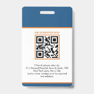 Custom Medical ID Badge Registered Nurse RN Blue