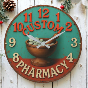 Custom medical personalized pharmacy healthcare large clock