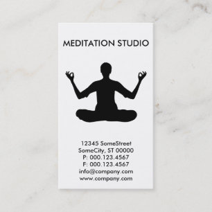 custom meditation business card