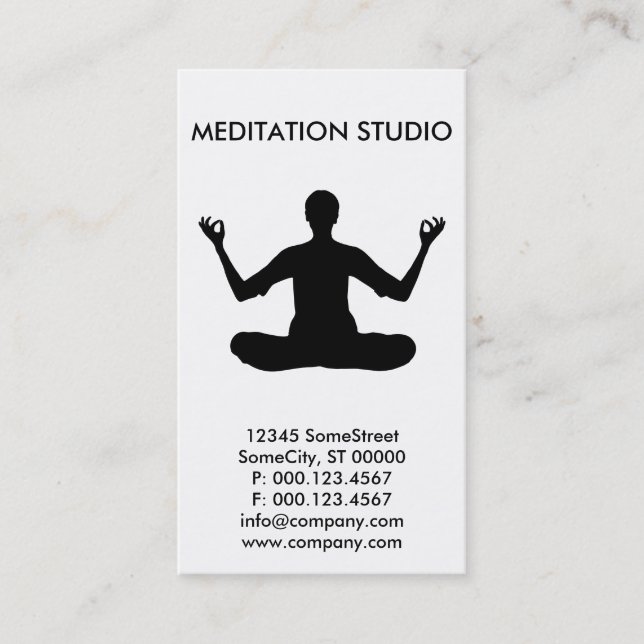 custom meditation business card (Front)