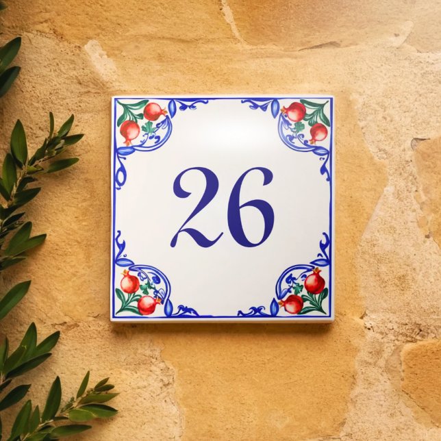 Custom Mediterranean House Number – Melograno Tile (Creator Uploaded)