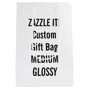 Custom MEDIUM GLOSSY Gift Bag Blank Template