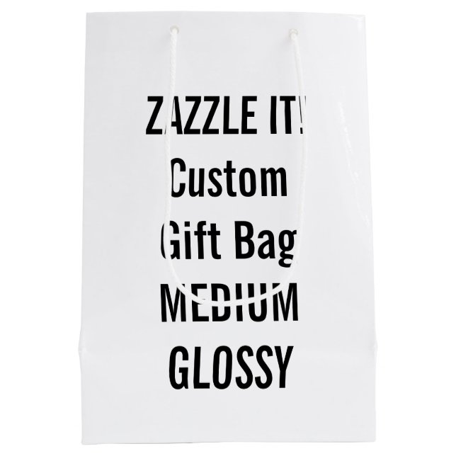 Custom MEDIUM GLOSSY Gift Bag Blank Template (Back)