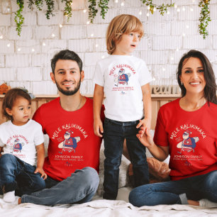 Custom Mele Kalikimaka Santa Hawaiian Christmas  T-Shirt