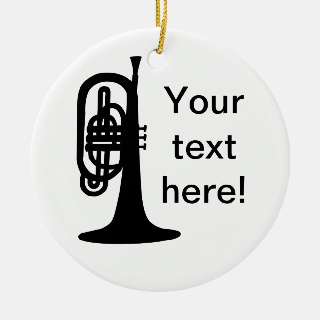 Custom Mellophone Ceramic Ornament (Front)