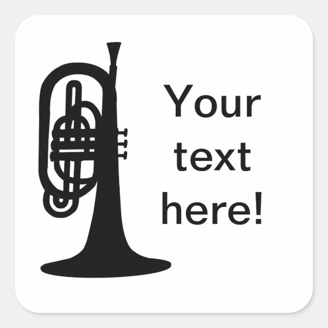 Custom Mellophone Square Sticker (Front)