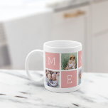 Custom Memaw Grandmother 5 Photo Collage Coffee Mug<br><div class="desc">Create a sweet keepsake for grandma with this simple design that features five of your favourite Instagram photos,  arranged in a collage layout with alternating squares in pastel blush pink,  spelling out "Memaw." Personalize with favourite photos of her grandchildren for a treasured gift for Memaw.</div>