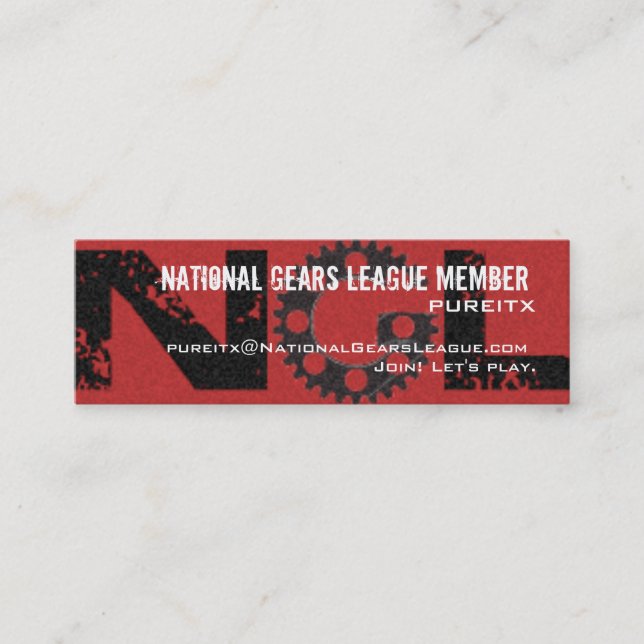 Custom Member Profile Card (Front)