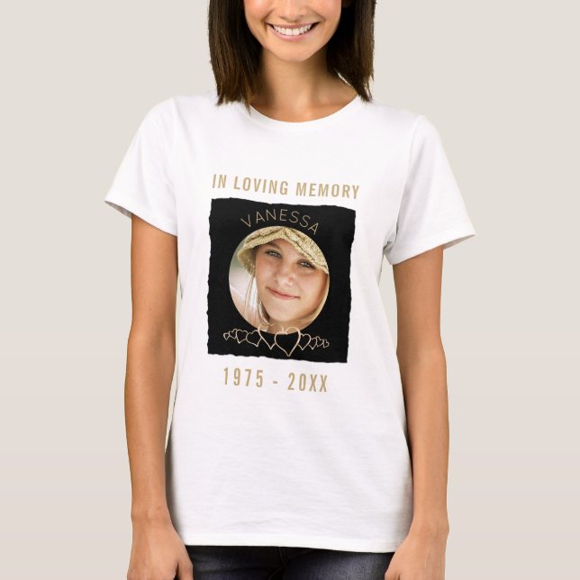 Custom Memorial Add Photo | In Loving Memory T-Shirt (Front)