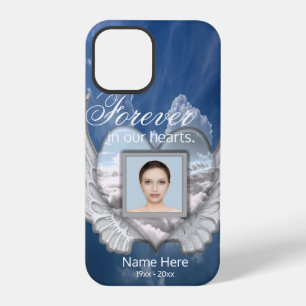 Custom Memorial Angel Wings Heart Add Photo iPhone 12 Pro Case