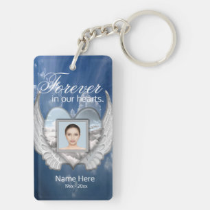 Custom Memorial Angel Wings Heart Ajouter une phot