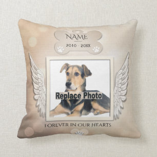 Custom Memorial for a Dog Throw Pillow