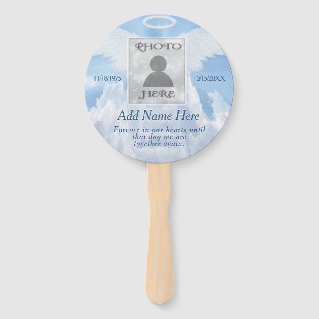 Custom Memorial Hand Fan (Front)
