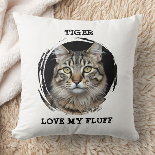 Custom Memorial Pet Pillow Love My Fluff Cat Gift