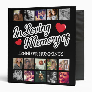 Custom Memorial Photo Collage 3 Ring Binder