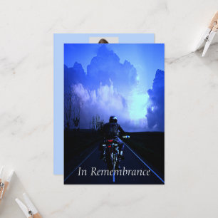 Custom Memorial Service Motorcycle Biker Chopper   Invitation
