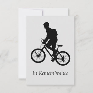 Custom Memorial Service Mountain Biking Biker Invitation
