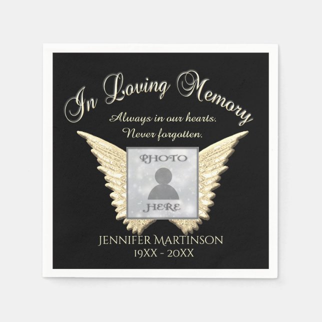 Custom Memorial Template Napkin (Front)