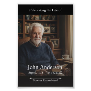 Custom Memorial Welcome Sign Poster with Photo