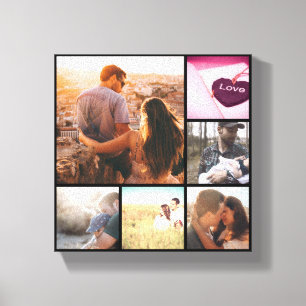 Custom memories photo montage canvas print