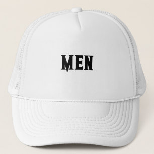Custom Men Text Name White and White Colour Hat ca