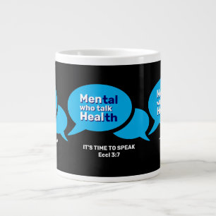 Custom MEN WHO TALK HEAL Mens Mental Health Large Coffee Mug