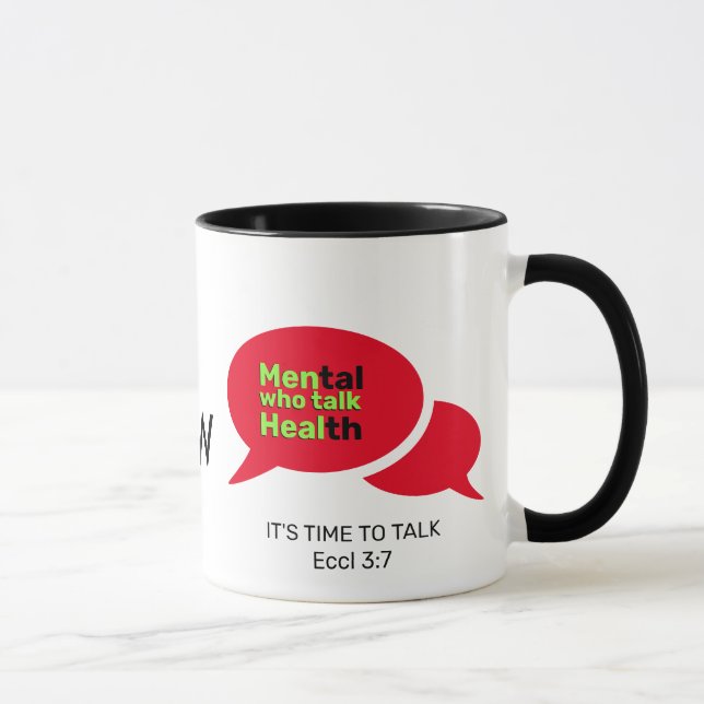 Custom MEN WHO TALK HEAL Mental Health MONOGRAM Mug (Right)