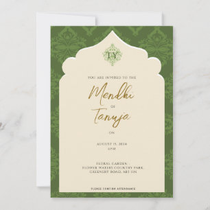 Custom Mendhi Invitation   Henna Night