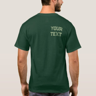 Custom Mens Back Print Distressed Font Template T-Shirt