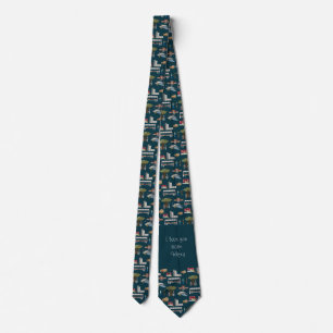 Custom Mens tie, Everywhere We Go in service Tie