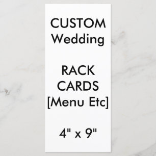 Custom Menu & Program Cards 9"x4" Vertical