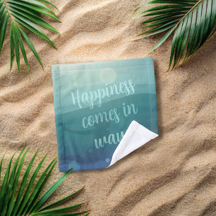 Custom Mermaid Life Quote Aqua Waves Wash Cloth