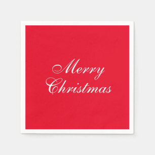 Custom Merry Christmas Add Your Text Elegant Napkin