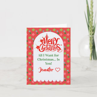 Custom Merry Christmas Card for Your Girlfriend 