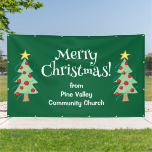 Custom Merry Christmas Church Banner
