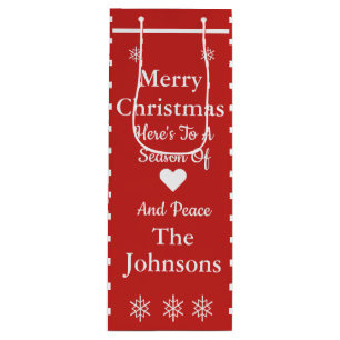 Custom Merry Christmas Gift Bag