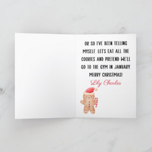 Custom Merry Christmas gingerbread For Friends  Holiday Card