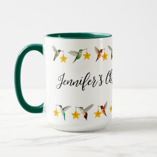 Custom Merry Christmas Hummingbirds Mug