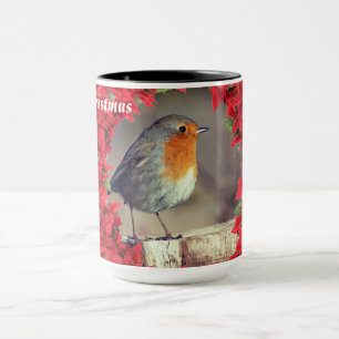 Custom Merry Christmas Robin Mug