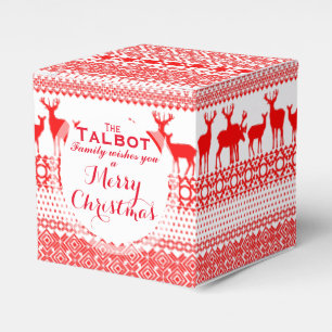 Custom MERRY CHRISTMAS SEASON'S GREETING Favour Favor Box