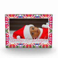 Custom Merry Red Bright Green Christmas Keepsake