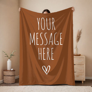Custom Message Blanket Gift for Friends & Family