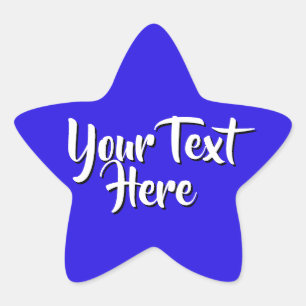 Custom Message Blue Star   Text Texture Reward  Sticker