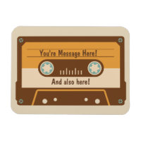 Custom Message Cassette Tape Refrigerator Magnet